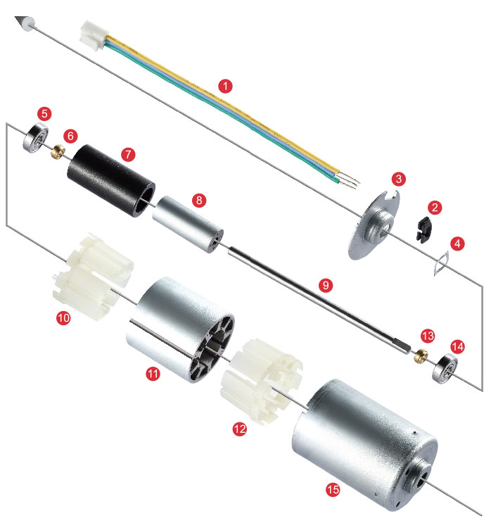 無刷馬達分解圖